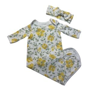 Baby Essentials 3M Yellow Flowers Sleep Sack With Matching Headband